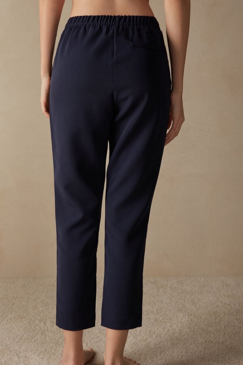 Blue Intimissimi Trousers with Pockets | ECAVG82594